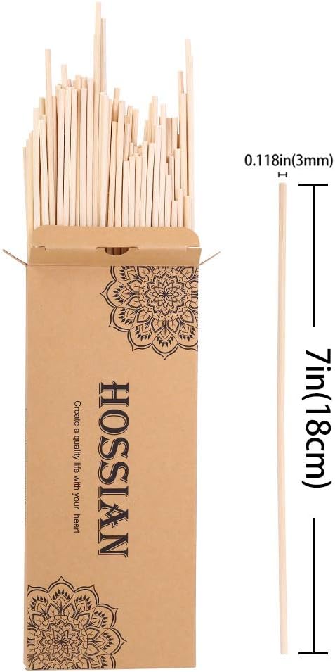 HOSSIAN Reed Diffuser Sticks,-100 PCS Diffuser Sticks-Reed Diffuser- Reed Sticks Aroma Diffuser Sticks for Aroma Fragrance(Primary Color 7 Inch)
