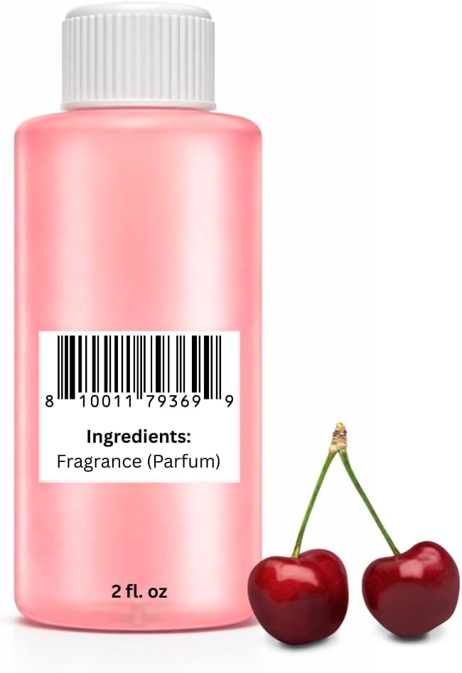 Aroma Depot 2 fl oz Cherry Fragrance Oil for Candles, Soap Making, Wax Melts, Diffusers, Body Oil Blends & Incense (60ml)