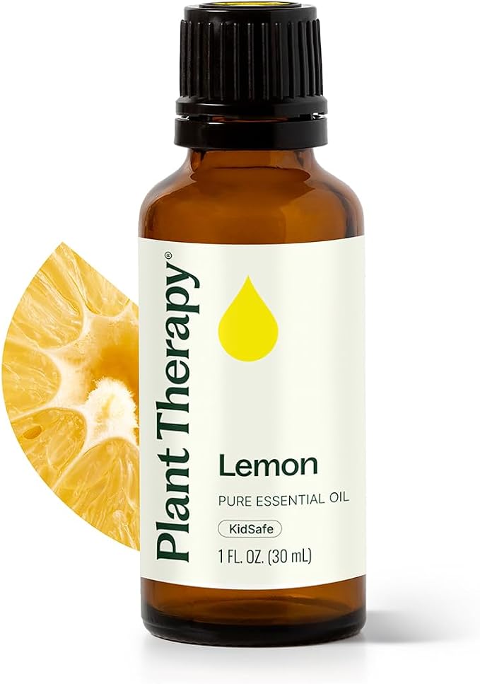Plant Therapy Lemon Essential Oil for Diffuser 30 mL (1 oz) 100% Pure, Undiluted, Natural Aromatherapy, Lemon Oil for Skin & Cleaning, Therapeutic Grade