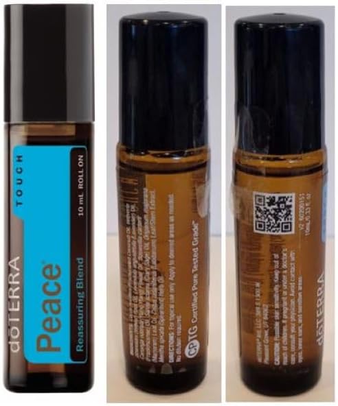 doTERRA Peace Touch Reassuring Blend Essential Oil - Sweet Mint Scent, Stress Relief, Mood Support, 10 mL
