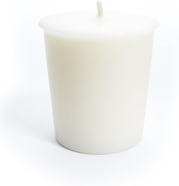 Pure Gardenia Soy Votive Candles - Scented with Essential & Natural Oils - 6 White Natural Votive Candle Refills - Flower & Floral Collection
