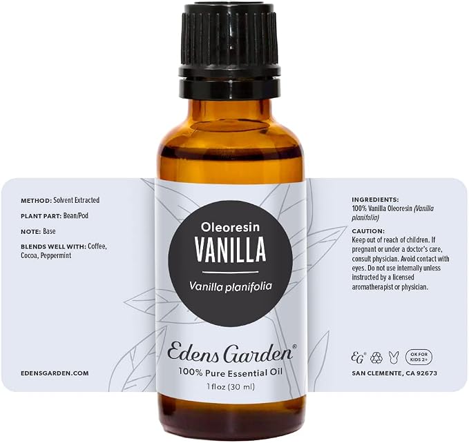 Edens Garden Vanilla- Oleoresin Essential Oil- 100% Pure Premium Grade, Undiluted, Natural, Therapeutic, Aromatherapy, The Best for Diffuser, Candle, Humidifiers, Kid Safe 30 ml (1 fl oz)