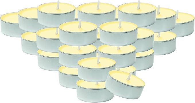 DecorRack 30 Tealight Candles, Vanilla Scented, Pleasant Fragrance Candle, Aromatherapy, Scented Home Decor, Votive Long Lasting Candles (Pack of 30)