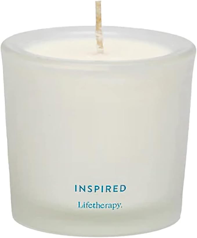 Lifetherapy Inspired Scented Soy Votive Candle, Natural Wax, 2.5 Oz | Scented soy votive candle with clean burn, long lasting fragrance, and natural wax for home décor