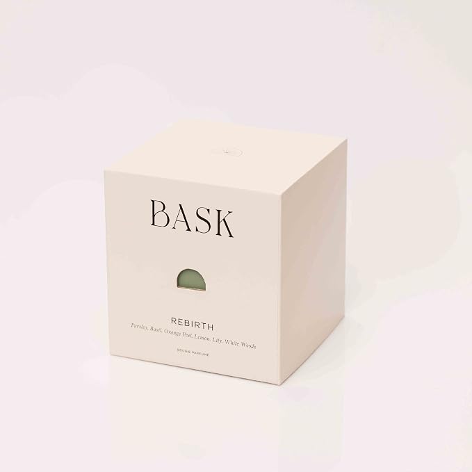 Relaxing Candles for Home by BASK - Scented Candles - Winter Candles - Gifts for Women and Men - Scent: Rebirth