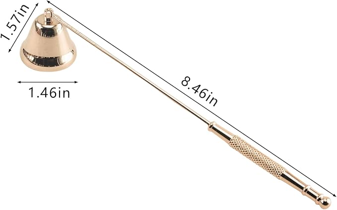 6 Pack Gold Candle Snuffer,Candle Snuffer Vintage,Candle Wick Trimmer(8.3 Inch)