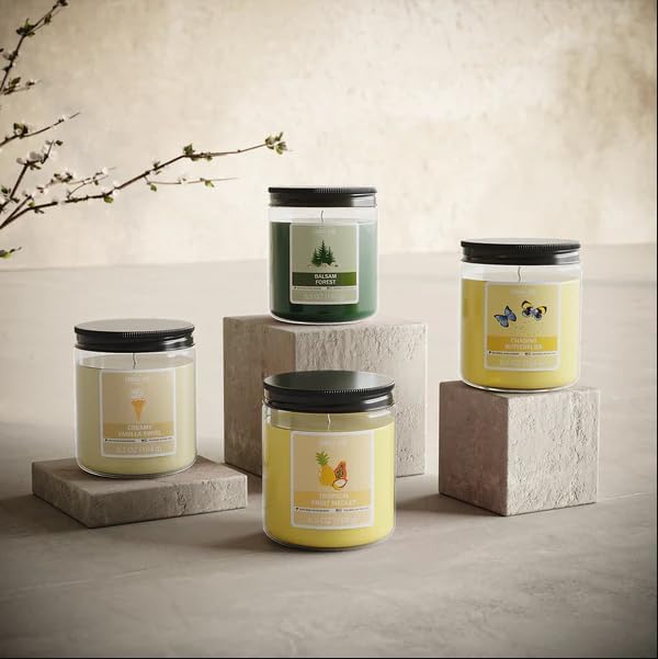 Candle-Lite 2 Pack Scented Candles, Creamy Vanilla Swirl, 6.5 oz Jar, Proudly Poured in The USA, Aromatherapy Candle Set, Single-Wick with 40 Hours of Burn Time, Ideal Gift for Men and Women