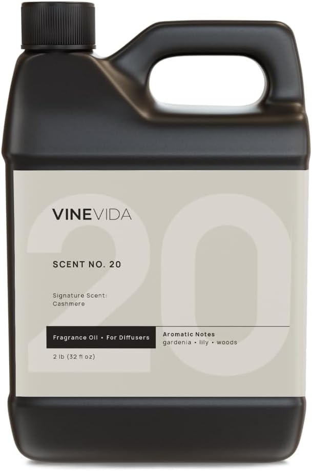 VINEVIDA [32 Fl Oz] Cashmere Fragrance Oil for Cold Air Diffusers, Essential Oils for Diffuser Oil Refill & Air Freshener Room Spray