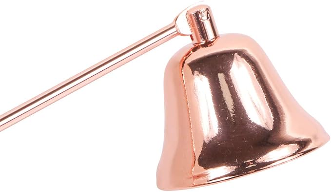 CABAX Candle Snuffer, Polished Candlesnuffers Wick Snuffer Candle Accessory with Long Handle for Putting Out Extinguish Candle Wicks Flame Safely, Rose Gold