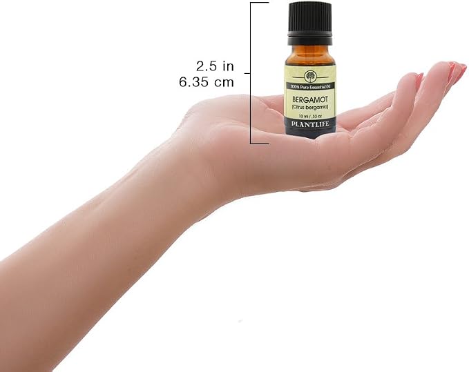 Plantlife Bergamot Aromatherapy Essential Oil - Straight from The Plant 100% Pure Therapeutic Grade - No Additives or Fillers - 10 ml