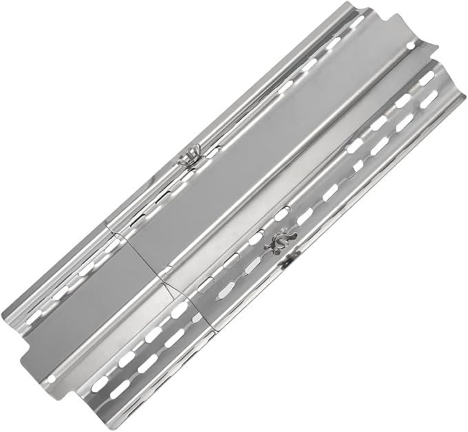 Universal Grill Replacement Adjustable Heat Plate Shield, Stainless Steel Heat Tent, Flavorizer Bar, Burner Cover, Flame Tamer for Gas Grills, Extends from 12" up to 22", 1 Pack KA733