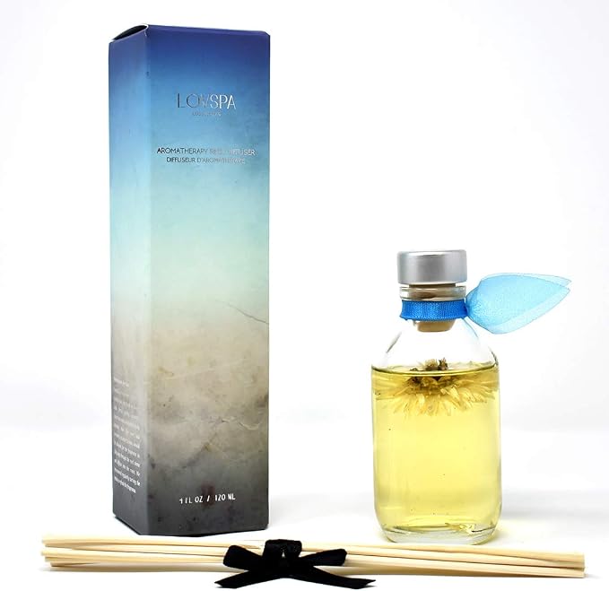 Ocean Flowers Diffuser Set, Coastal Decor, Home Fragrance, Spa Scent | Verbena, juniper, and lily profile, bathroom shelf, beach house, entryway, living room, home aroma