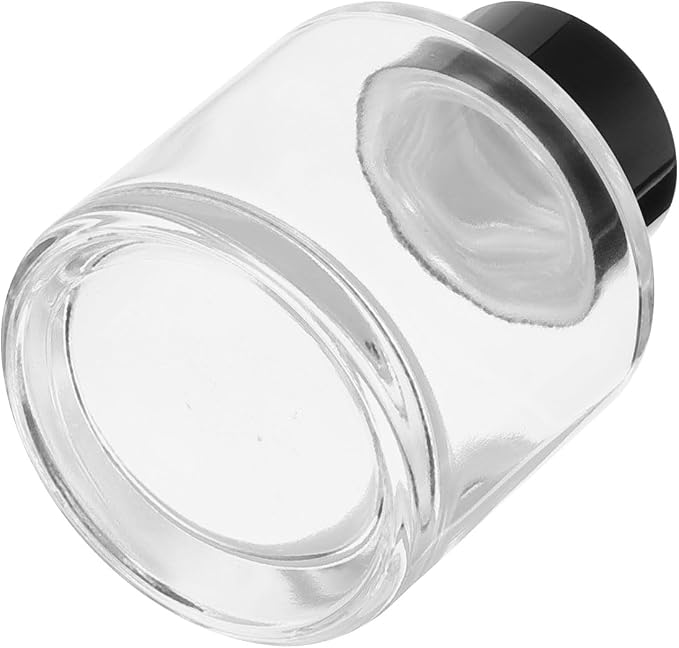 HARFINGTON 50ml/1.7oz Empty Glass Diffuser Bottle 2.6" x 2" Refillable Fragrance Accessories Aromatherapy Jar Container for Replacement Reed Diffuser DIY Home Bathroom Transparent