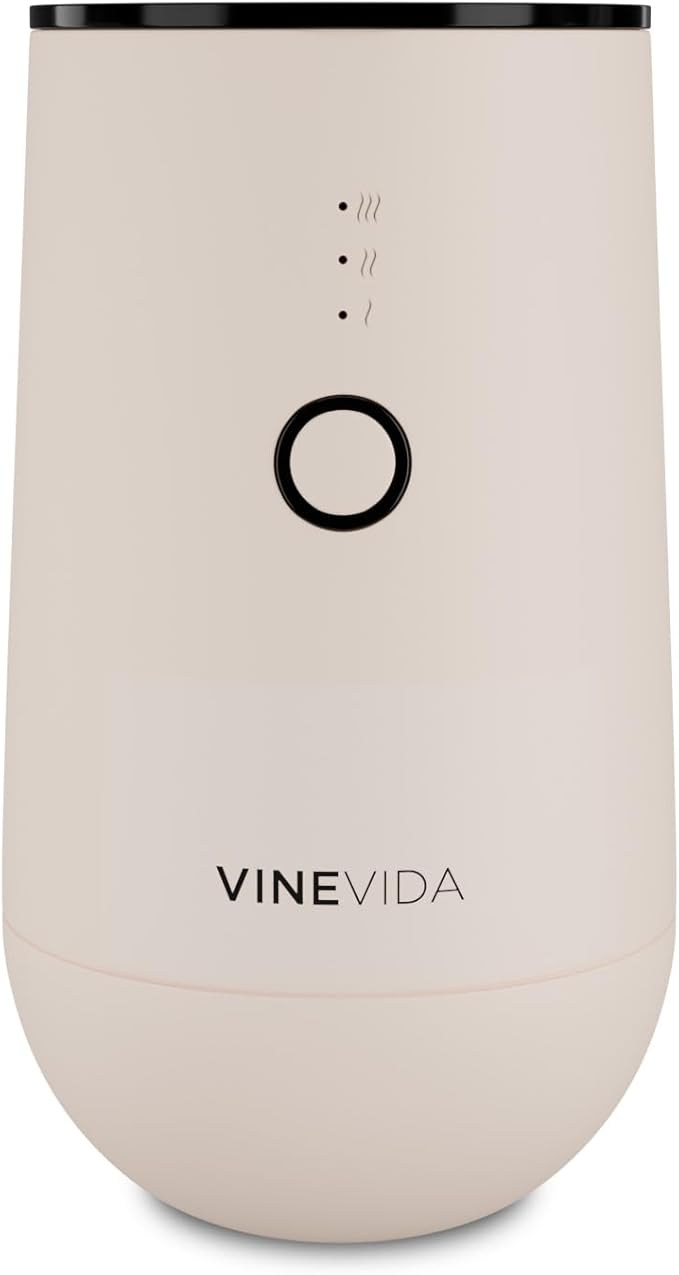 VINEVIDA Waterless Diffuser - Essential Oil Diffuser for Home - Beige Scent Diffuser for Home, Battery Operated Aromatherapy Diffuser - Car, Room Fragrance Air Diffuser