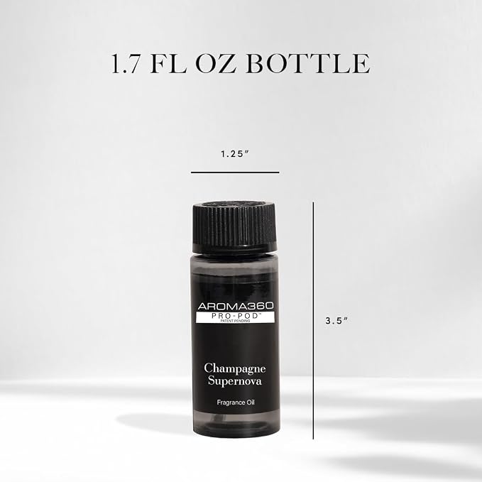Aroma360 | Champagne Supernova Pro-Pod Oil Blend | Luxury Hotel Inspired Diffuser Scents | Aromatherapy Scent Diffuser Oil | Bamboo, Jasmine and Ginger 1.7 fl oz, 50 mL
