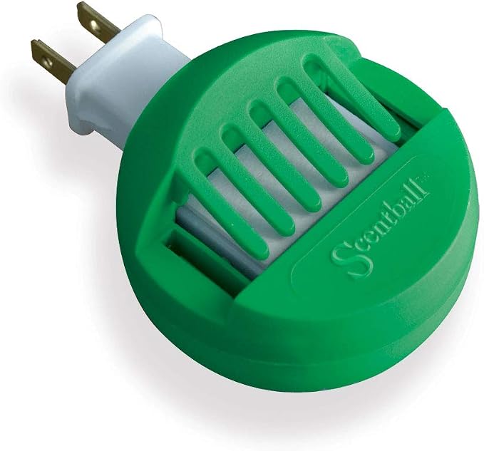 Scentball Plug-in Waterless & Cordless Aromatherapy Diffuser (Green) with 5 Refill Pads, 1 Count