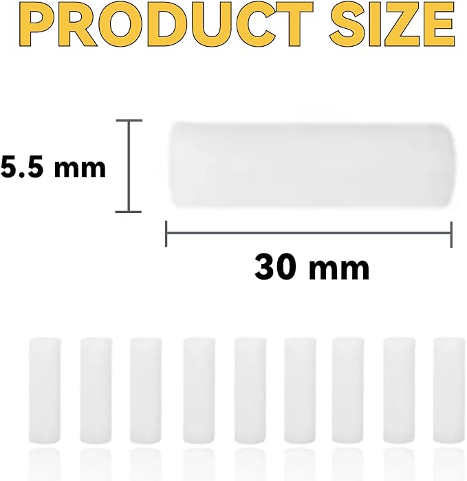 1 Pack Plant-Based Spearmint Essential Oil Cores for Necklace Diffusers - 5.5mm x 30mm Aromatherapy Inserts, Natural Scent Refills 3 Pcs