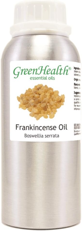 Frankincense Serrata Essential Oil – 8 fl oz (237 ml) Aluminum Bottle w/Plug Cap – 100% Pure Essential Oil – GreenHealth