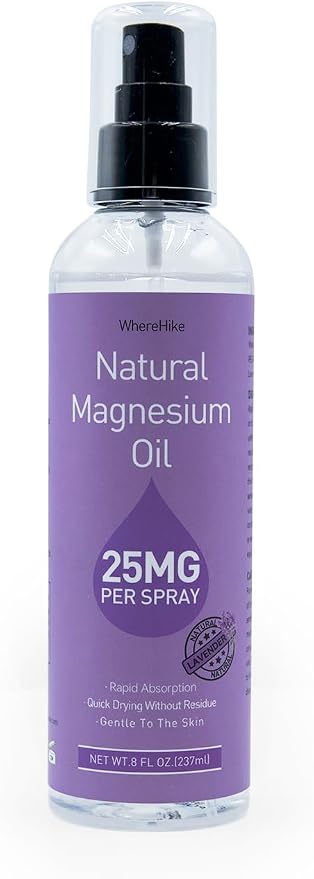 Stilip Magnesium Spray, Pure Magnesium Oil Spray for Feet,Ideal Gift for Muscle Relaxation&Better Sleep,Rapid Absorption,Quick Drying Without Residue-Lavender