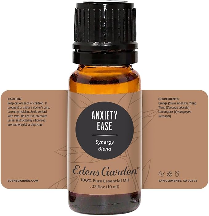 Edens Garden Anxiety Ease Essential Oil Blend- 100% Pure Premium Grade, Undiluted, Natural, Therapeutic, Aromatherapy, The Best for Diffusing, Skin, Candle, Humidifiers 10 ml (.33 fl oz)