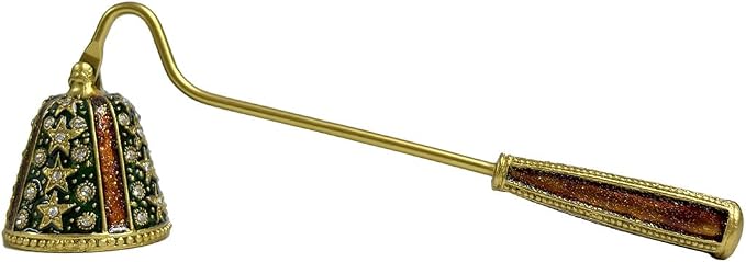 Candle Snuffer Vintage Unique Candle Extinguisher Snuffer with Long Handle Decorative Candle Extinguisher Metal Candle Stopper Candle Accessories Gift (Black)