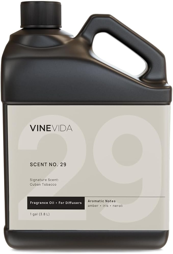 VINEVIDA [128 Fl Oz] Cuban Tobacco Fragrance Oil for Cold Air Diffusers, Essential Oils for Diffuser Oil Refill & Air Freshener Room Spray