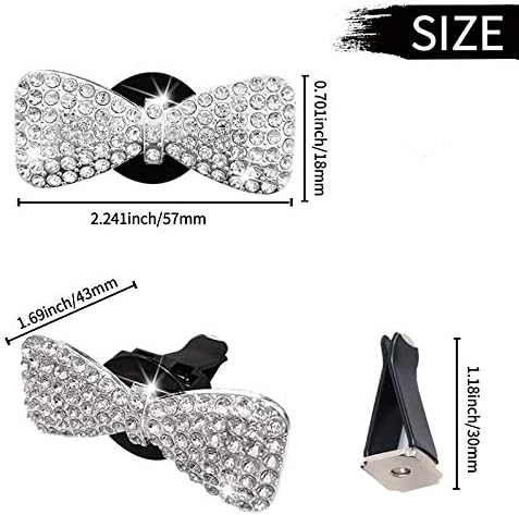 Car Decor Fresheners For Women Bling Accessories Air Outlet Decoration Aromatherapy Vent Clip Charm Freshener Set of 2,Bows