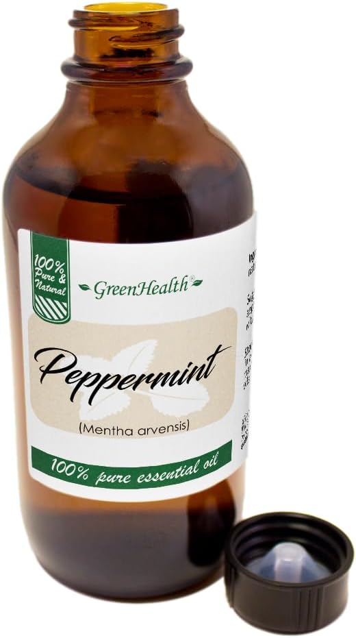 Peppermint Essential Oil - 4 fl oz - 100% Pure Essential Oil - GreenHealth
