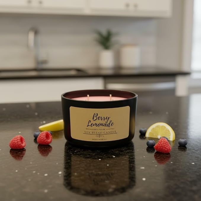 Wicks & Wine Candle (Berry Lemonade)