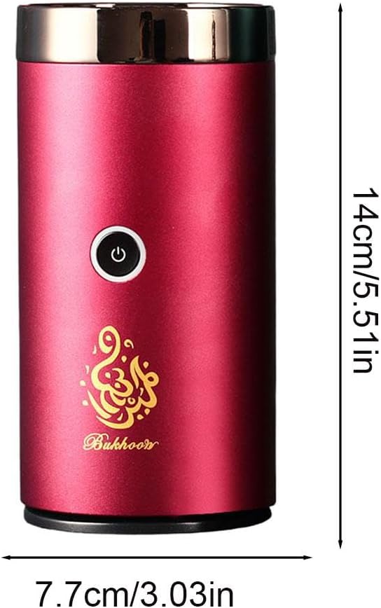 Car Incense Burner Electric Bakhoor Burner, Portable Aluminum Alloy USB Rechargeable Diffuser for Car Home Decor