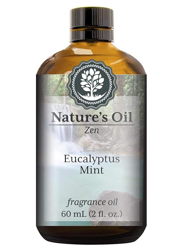 Eucalyptus Mint Fragrance Oil (60ml) For Diffusers, Soap Making, Candles, Lotion, Home Scents, Linen Spray, Bath Bombs, Slime