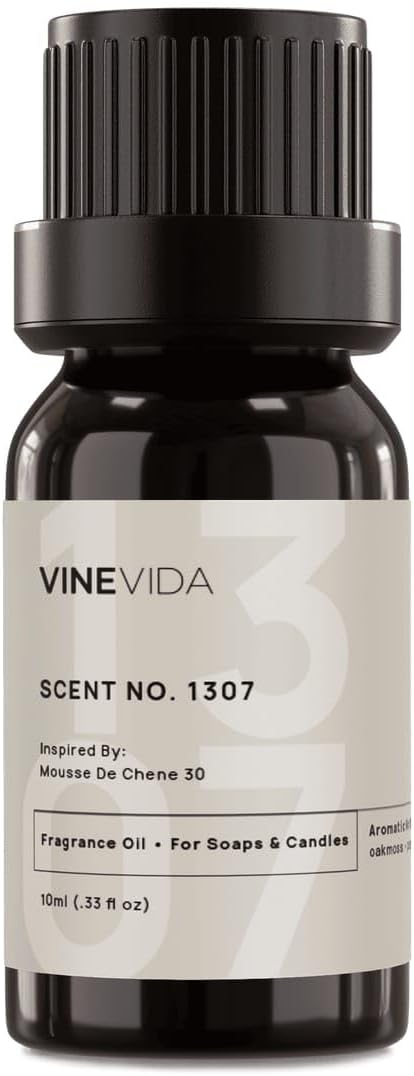 VINEVIDA Scent NO. 1307 Fragrance Oil - 10mL - Inspired by: Mousse De Chene 30 Fragrance Oil for Candle Making - Made in USA Candle Scents Scents for Soap Making