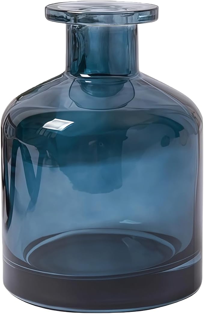 1Pcs Glass Aromatherapy Diffuser Bottle Fragrance Accessories for DIY Replacement Diffuser Sticks Essential Oils Crafts Decor (Blue)