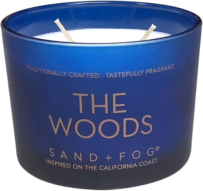 Sand + Fog Scented Candle - The Woods – Additional Scents and Sizes – 100% Cotton Lead-Free Wick - Luxury Air Freshening Jar Candles - Perfect Home Decor – 12oz