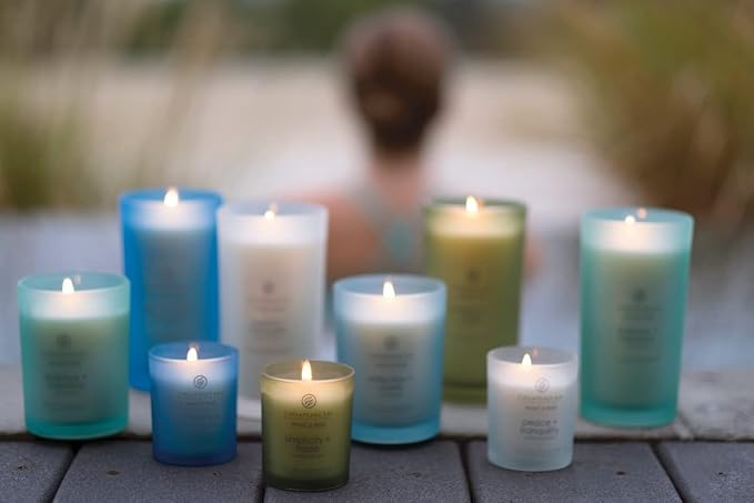 Chesapeake Bay Candle Medium Jar Candles | Joy + Laughter (Cranberry Dahlia) and Confidence + Freedom (Oak Moss Amber) 2 Count Home Décor