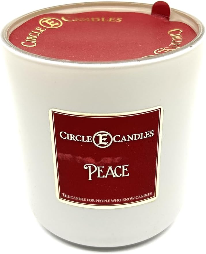 Circle E Candles, Peace Scent, Medium Size Jar Candle, 7oz – Calming Aromatherapy Candle, Soft Serene Home Fragrance for Relaxation, Made in USA