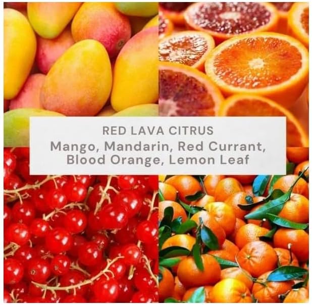 Red Lava and Citrus Highly Scented 2-Wick Frosted Jar Candle 18oz- 1pack