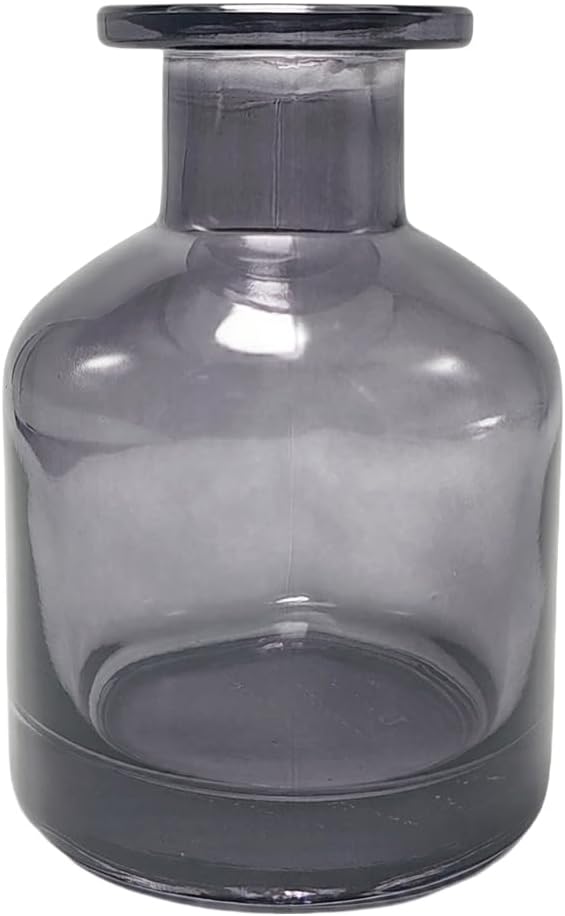150ml/5oz Glass Diffuser Bottle, Empty Essential Oil Container, DIY Reed Diffuser Jar for Aromatherapy, Home Fragrance, Bathroom Decor (Grey)