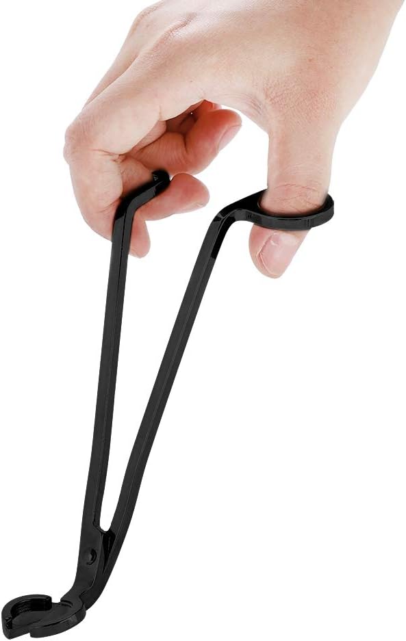 Stainless Steel Candle Wick Trimmer, 6.9 Inch Length Rounded Tips Candle Snuffer for Safe Wick Clipping and Candle Care Black