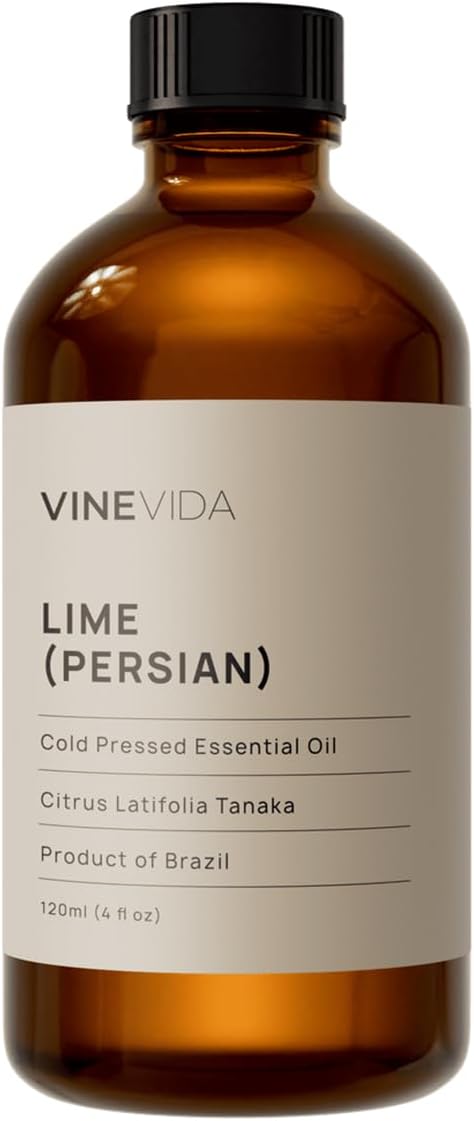 VINEVIDA Lime Essential Oil 4 oz - Lime Candle Oil Scent - DIY Candle Scents for Candlemaking - Bulk Essential Oil for Soap Making Safe for Skin