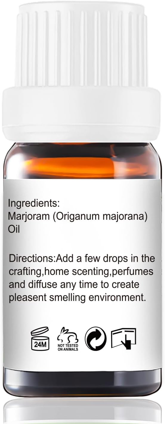 GM Gumili Marjoram Essential Oil - Pure Natural Fragrance for Aromatherapy, Perfume Making, Candles, Soap, Room Spray, Diffuser Blends - Organic, 10mL Undiluted