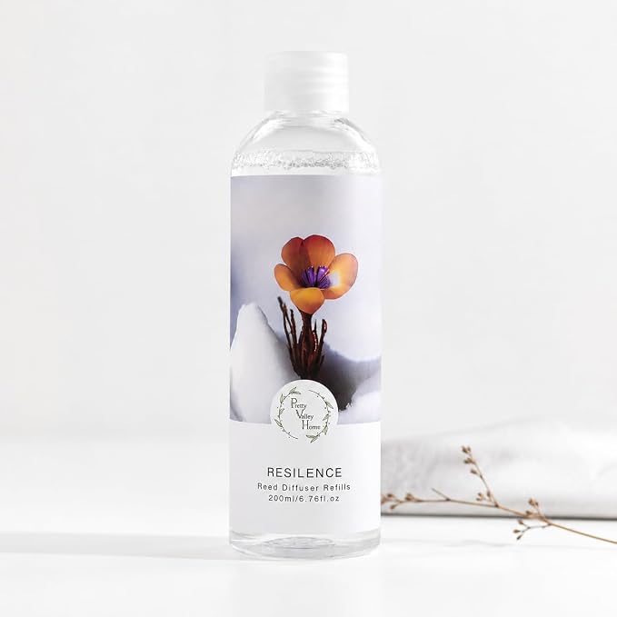 Reed Diffuser Oil Refill Dusty Lilac Scent - Strong Home Fragrance for Bathroom Shelf Decor 200ml