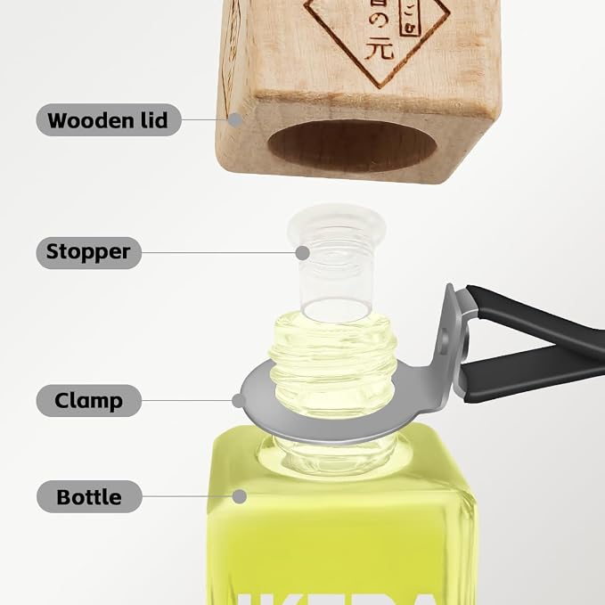ikeda fragrance Car Air Freshener | Square Hanging Car Scent with Vent Clip Bottle | Long Lasting Fragrance | Essential Oil Diffuser | Odor Eliminator Deodorizer (Square-Pineapple)