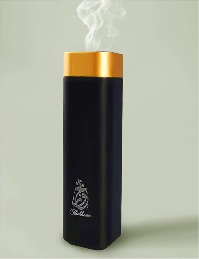 Portable Mini Incense Burner Bakhoor USB Rechargeable Aroma Diffuser Arabic Electric Incense Holder Muslim Home Decor & Car Air Freshener,Black1