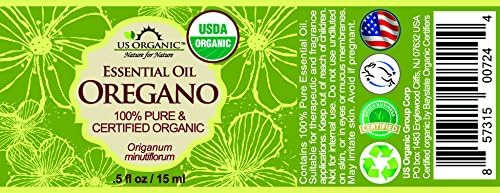 US Organic 100% Pure Oregano Essential Oil - USDA Certified Organic, Steam Distilled (15 ml)