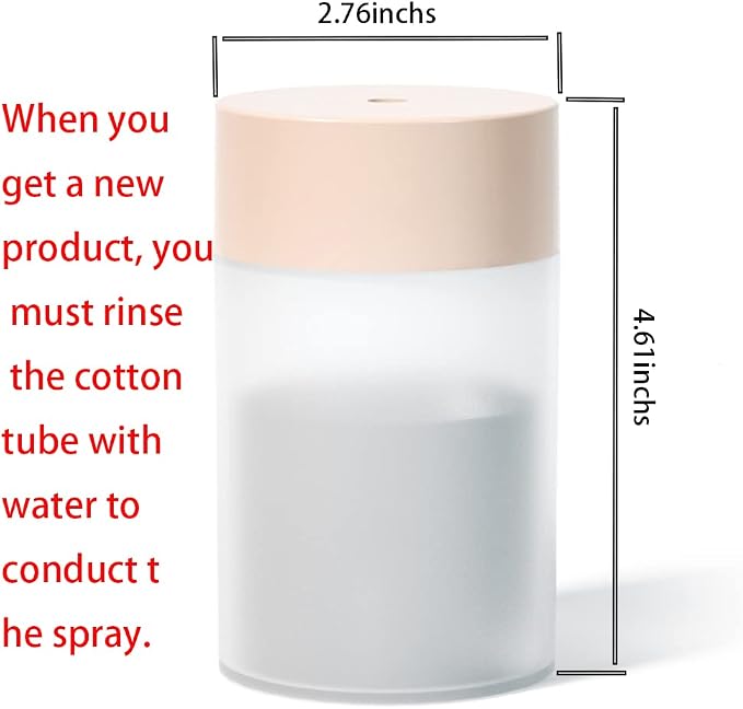 Mini Humidifier, USB Power Supply, Suitable for Study Room, Bedroom, Baby Room, Office, Car, With 7 Color LED, Air Humidifier, Can Be Used for Facial Moisturizing (Pink)