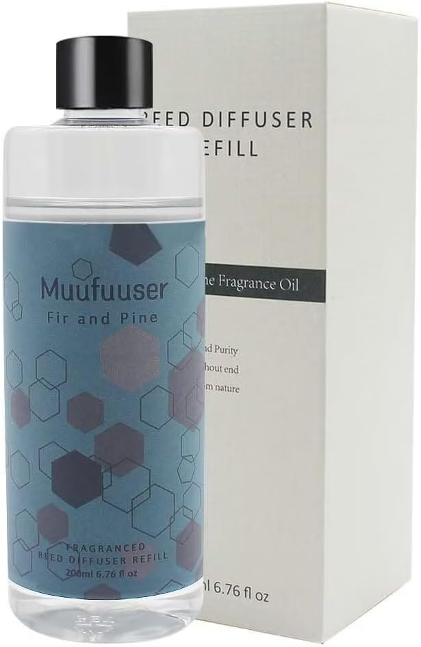 Reed Diffuser Refill, 200ml Scented Oil Refill for Home Fragrance, Long-Lasting Aromatherapy Oils for Reed Diffuser Sticks, Clean Formula with Premium Fragrance Oils, 6.8 Fl Oz (24 Scents