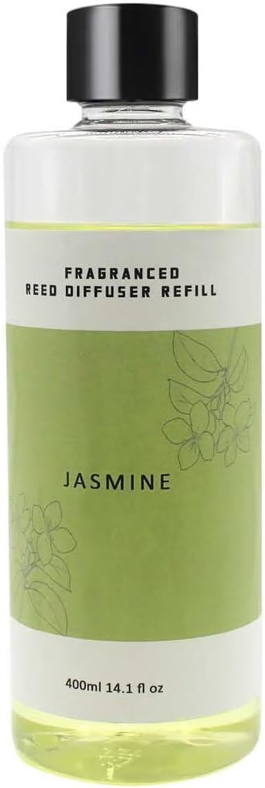 Scent Diffuser Oil Refill | 13.53 fl oz(400ml) Home Fragrance Defusers | Scented Aroma Essential Oil Reed Diffuser Jasmine 400ml