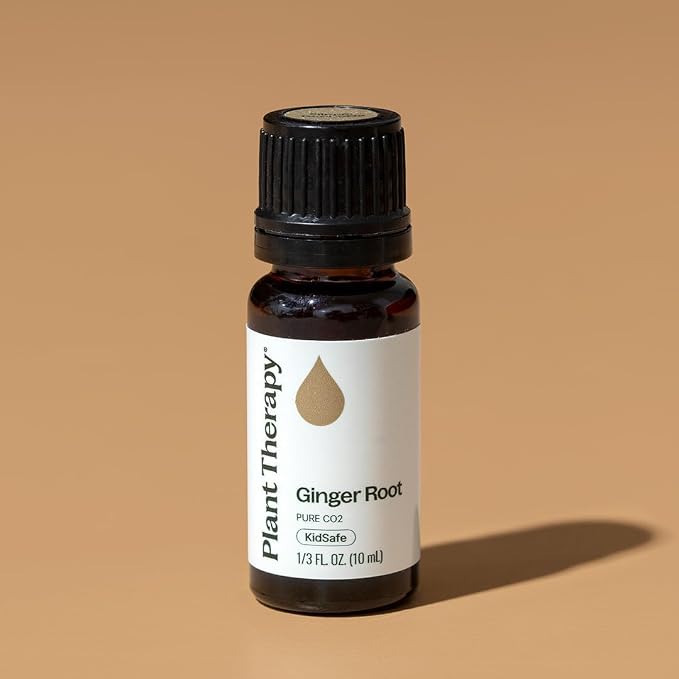 Plant Therapy Ginger Root CO2 Essential Oil, 10 mL (1/3 oz), 100% Pure and Undiluted, Natural Aromatherapy, Ginger Oil for Diffuser, Skin & Massage and Hair