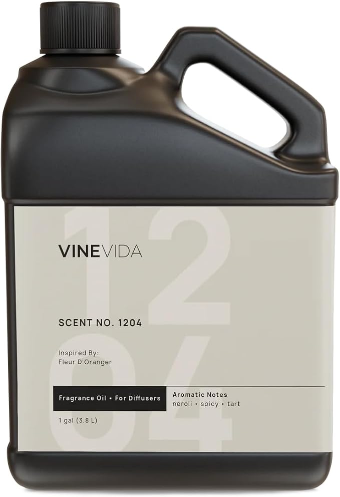 VINEVIDA [128 Fl Oz] Scent NO. 1202 Fragrance Oil for Cold Air Diffusers, Aromatic Notes of Mint, Nutmeg & Patchouli Essential Oils for Diffuser Oil Refill & Air Freshener Room